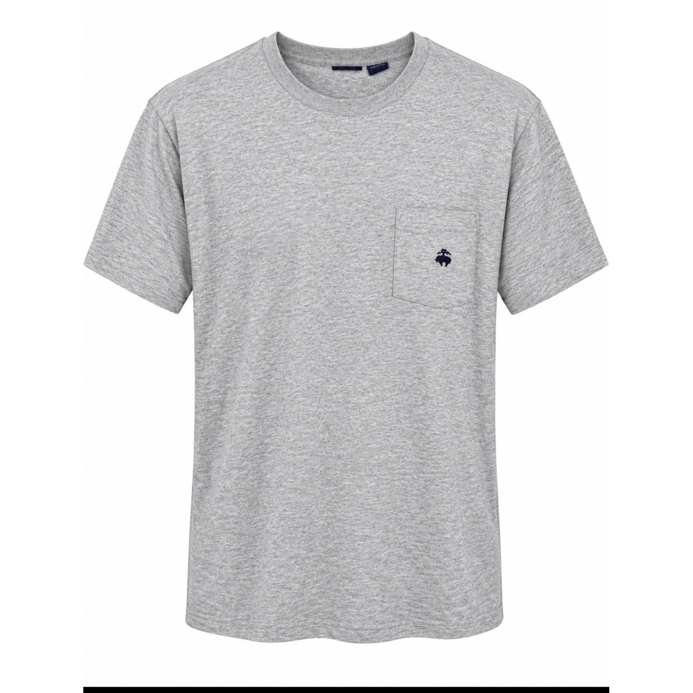 Brooks Brothers Pocket Tee Mens XL Gray 346 Cotton Short Sleeve Shirt
